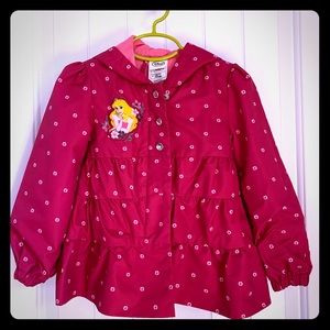 Disney Princess Aurora Girls Size 4 Hot Pink Coat!